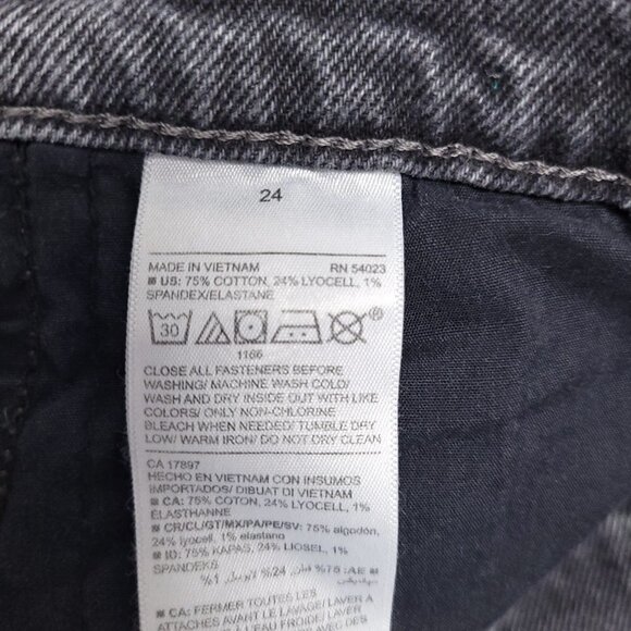 NWT Old Navy Womens High Waisted Button Fly Slouchy Straight Leg Jean Size 24 - Picture 10 of 11